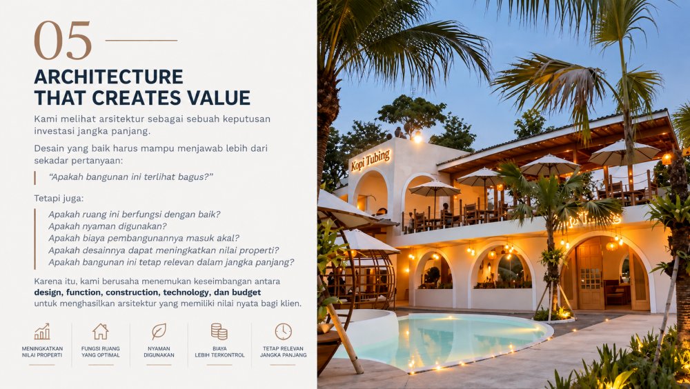 Architecture That Creates Value at Kopi Tubing