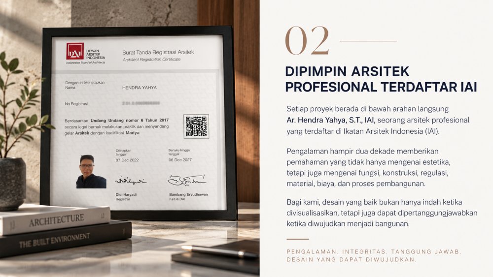 Sertifikat Arsitek dalam Tata Letak Elegan